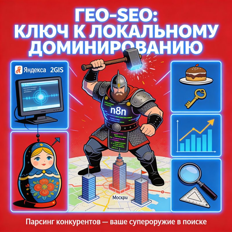 Гео-SEO на практике: как n8n парсит локальные данные для анализа конкурентов