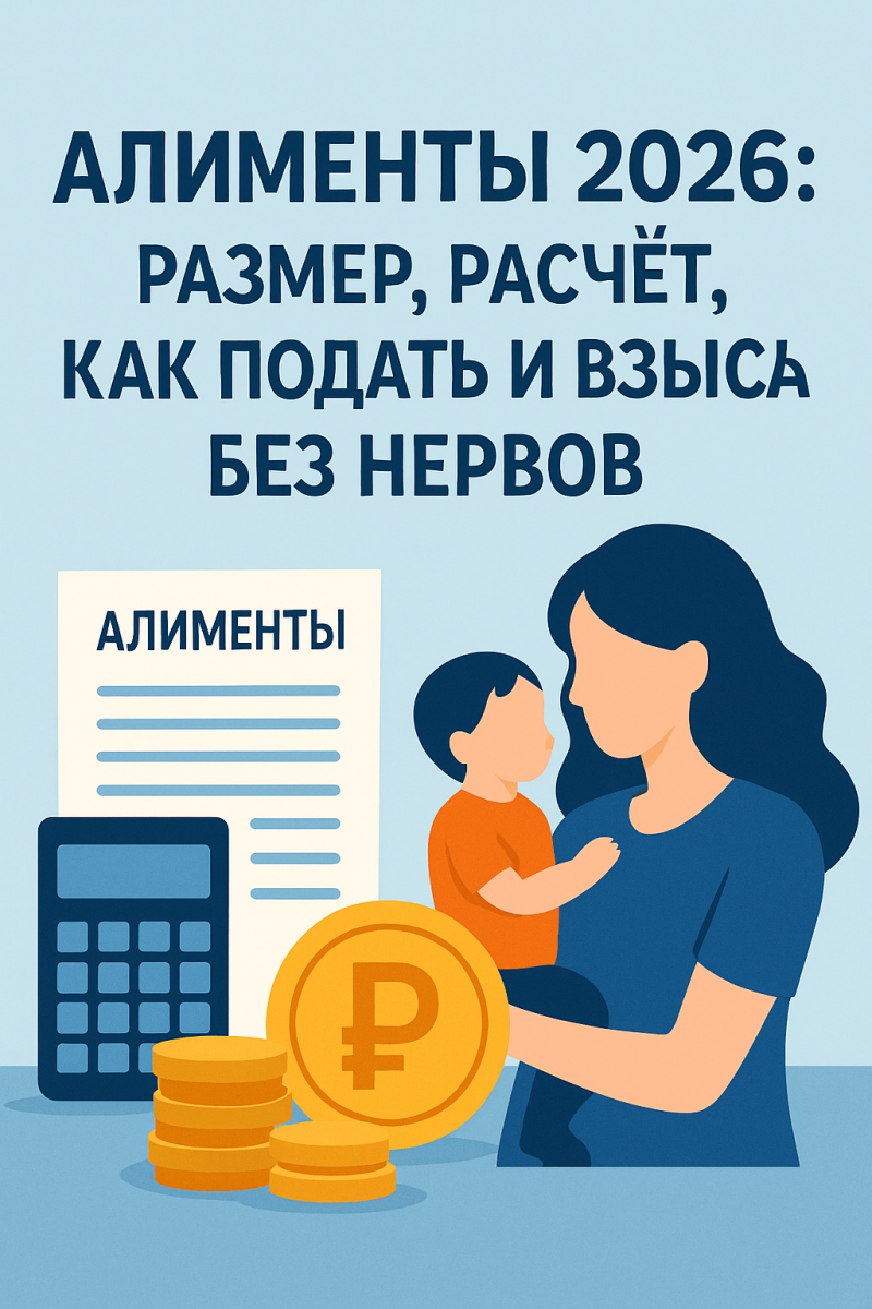 Алименты 2026: размер, расчёт, как подать и взыскать без нервов
