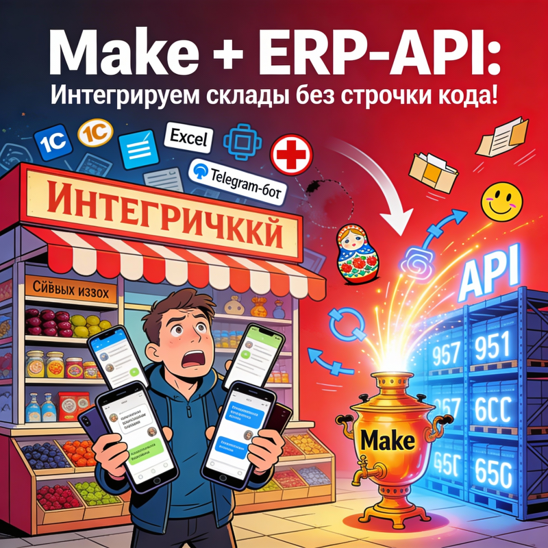 Make и ERP-API: Учимся интегрировать данные о локальных складах и остатках