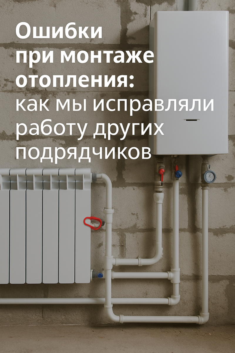 Ошибки при монтаже отопления: как мы исправляли работу других подрядчиков