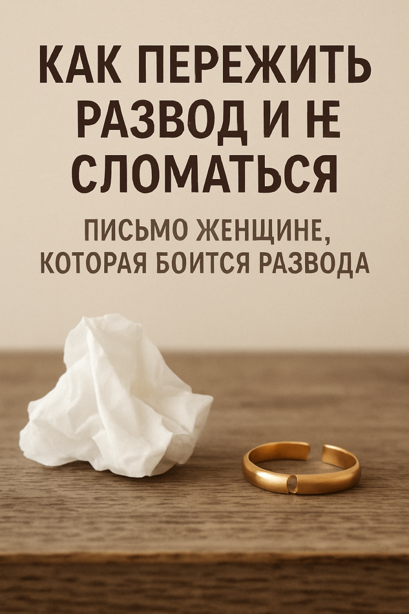 Как пережить развод и не сломаться: письмо женщине, которая боится развода