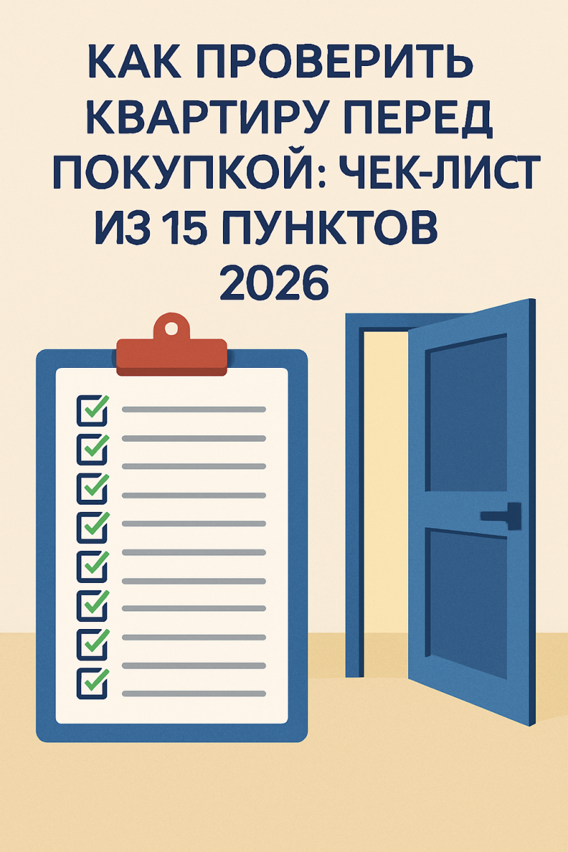 Как проверить квартиру перед покупкой: чек‑лист из 15 пунктов 2026