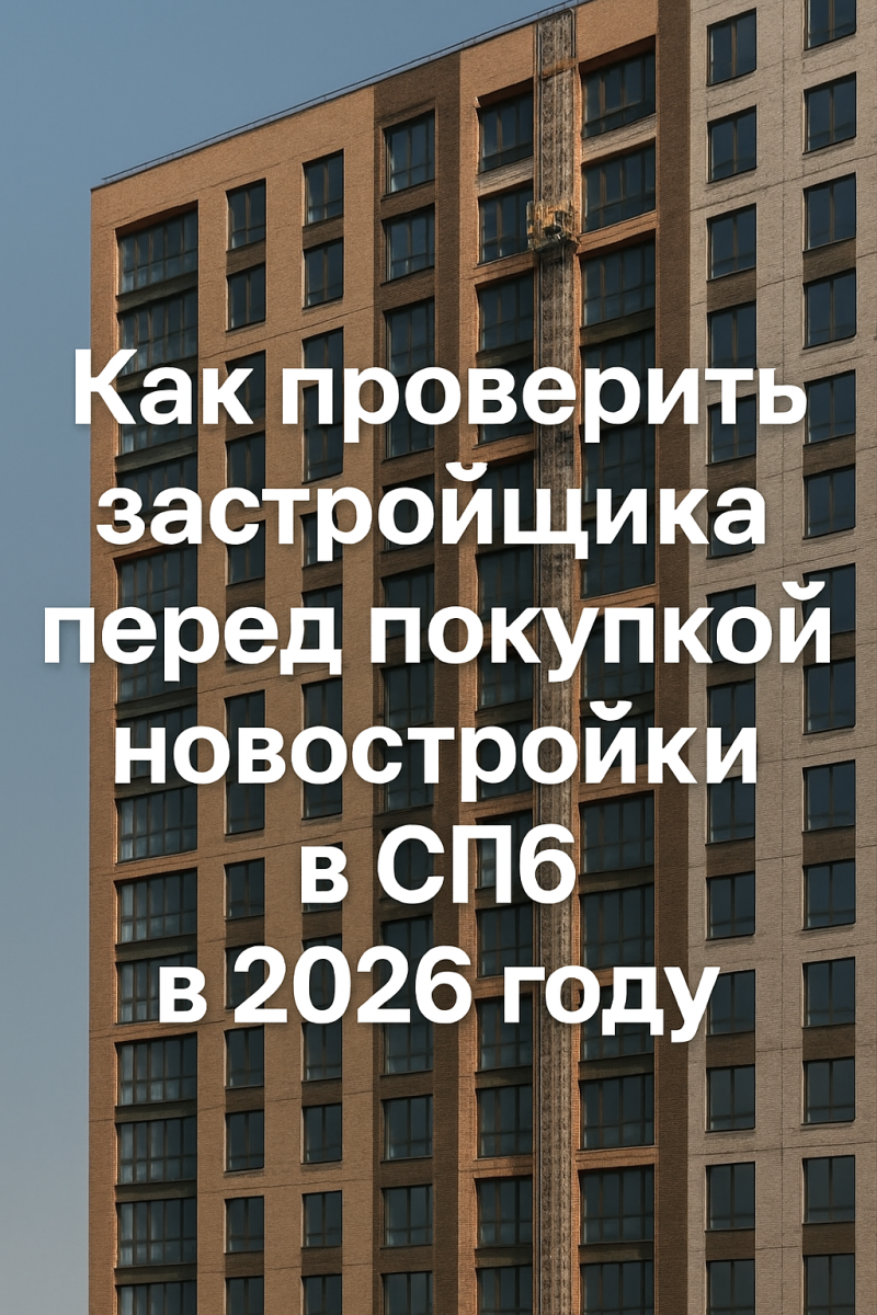 Как проверить застройщика перед покупкой новостройки в СПб в 2026 году