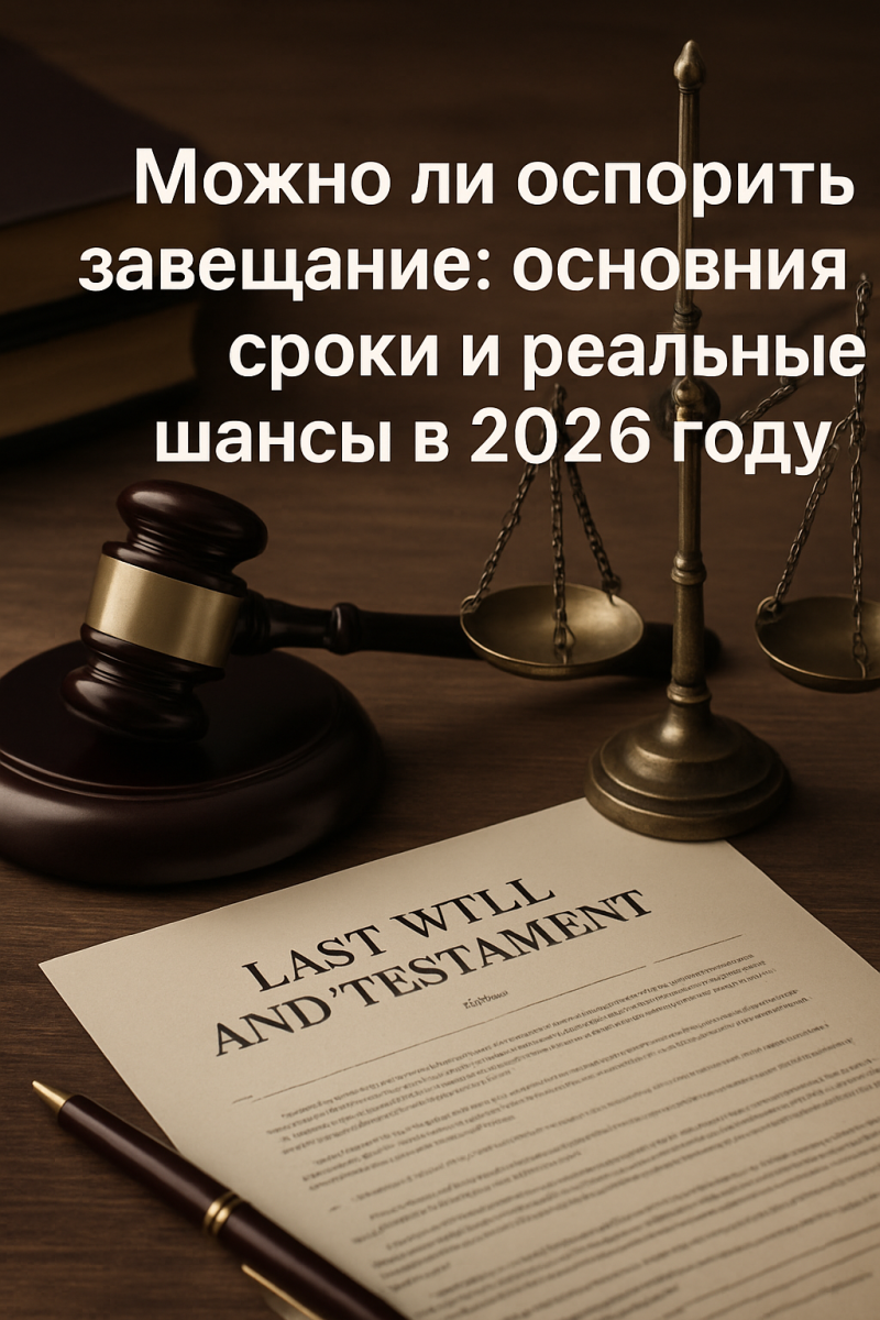 Можно ли оспорить завещание: основания, сроки и реальные шансы в 2026 году