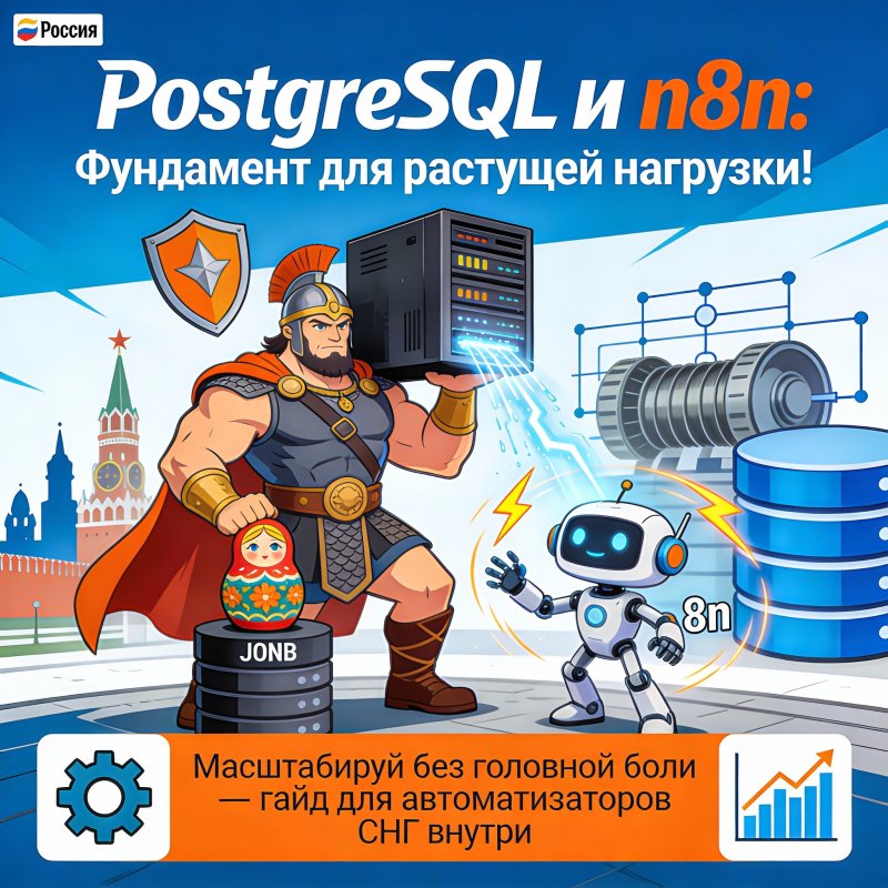 Базы данных: почему PostgreSQL — идеальный партнер для n8n при росте нагрузки