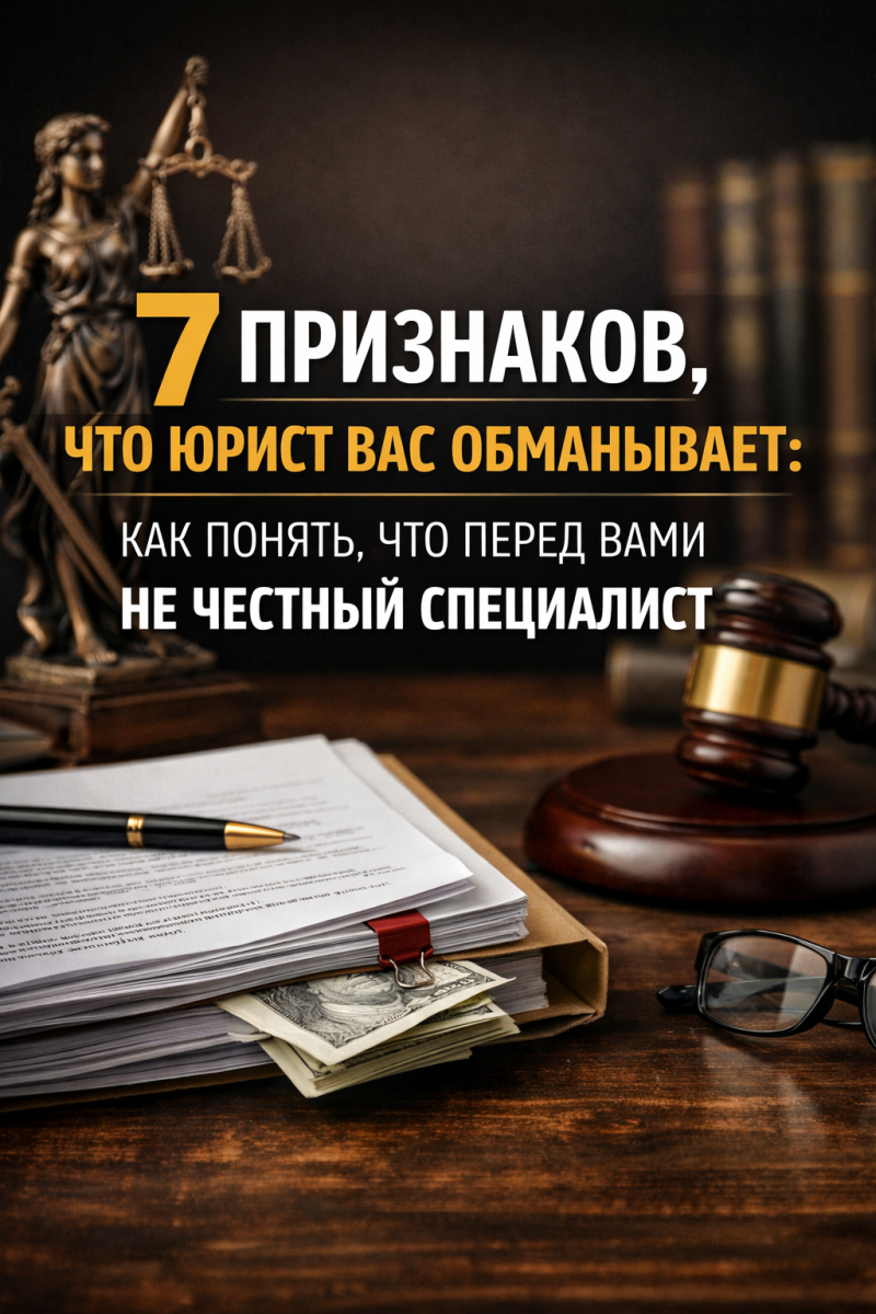 7 признаков, что юрист вас обманывает: как понять, что перед вами не честный специалист