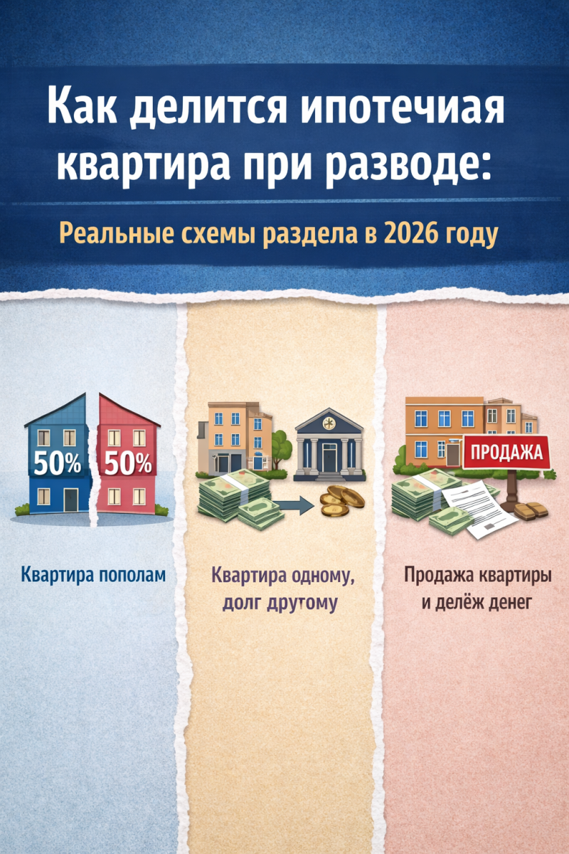Как делится ипотечная квартира при разводе: реальные схемы раздела в 2026 году