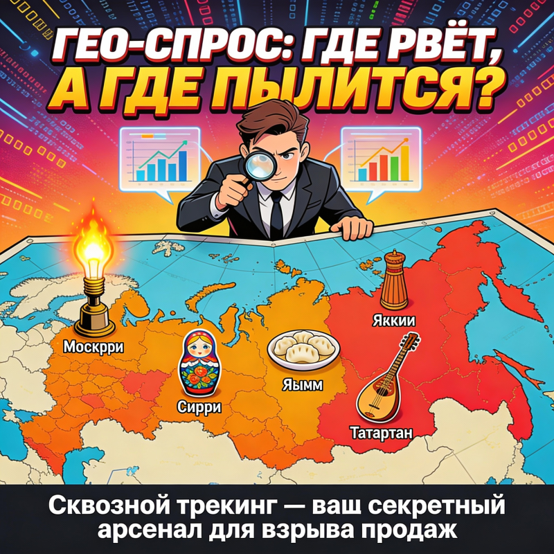 Аналитика: Сквозной трекинг и визуализация Гео-спроса в Google Studio