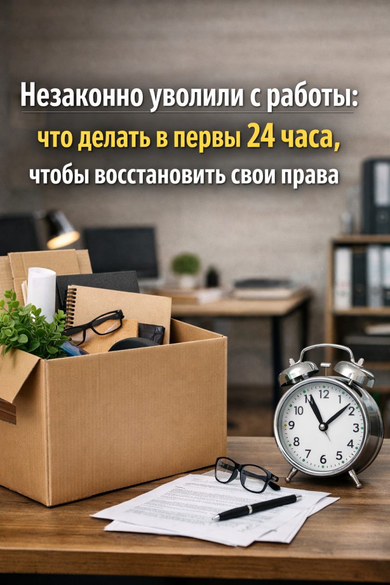 Незаконно уволили с работы: что делать в первые 24 часа, чтобы восстановить свои права