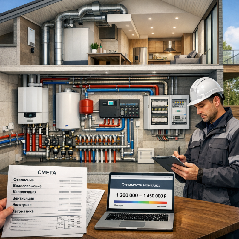 Сколько стоит монтаж инженерных систем в 2025: калькулятор + разбор цен