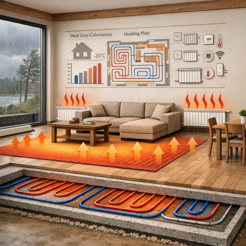 Теплый пол vs радиаторы: что лучше для загородного дома в 2025