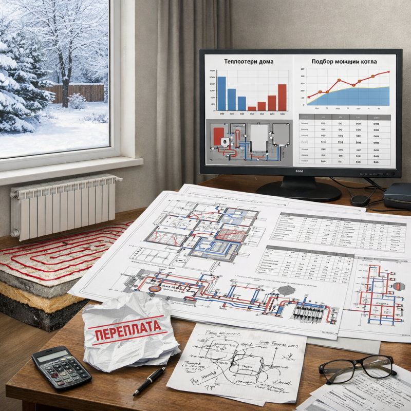Проектирование системы отопления: почему без расчета теплопотерь вы переплатите