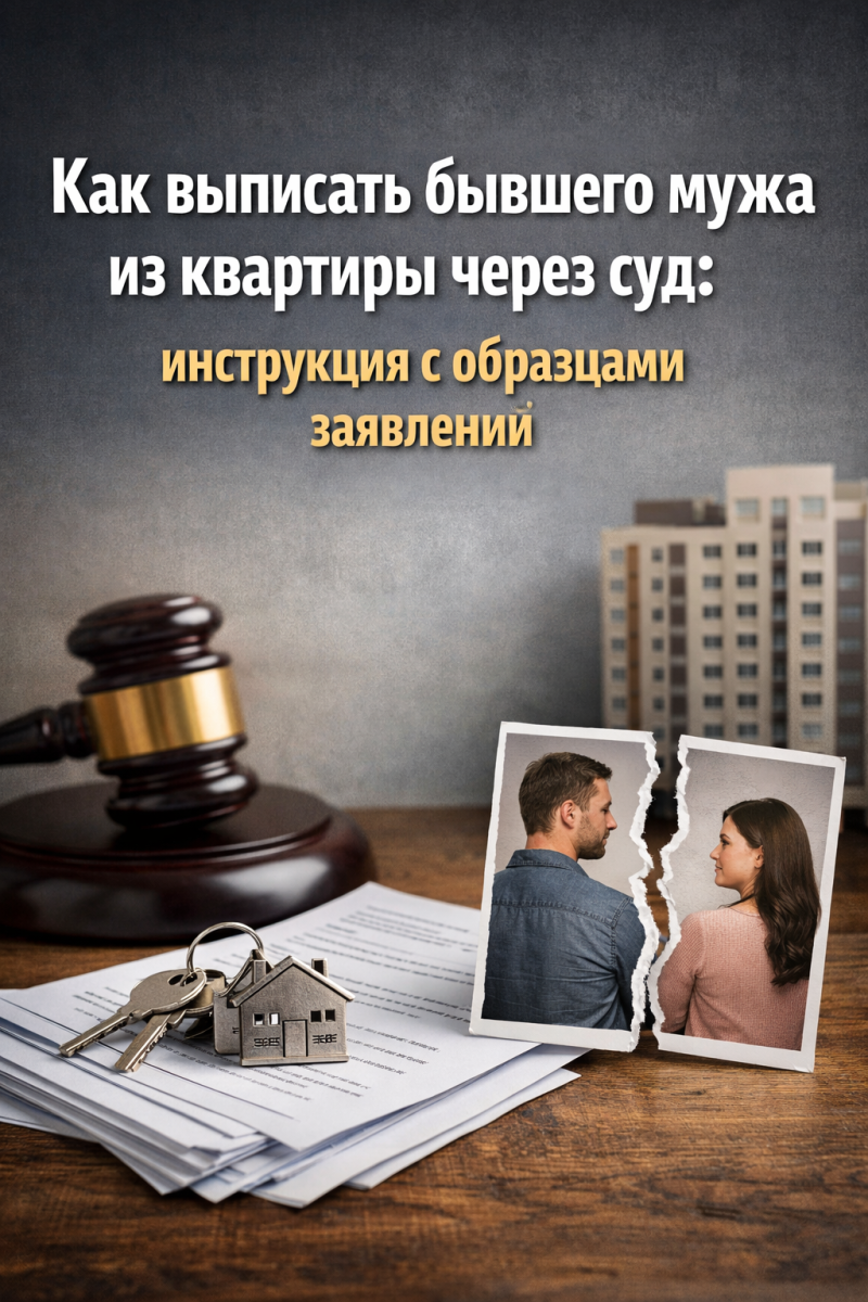 Как выписать бывшего мужа из квартиры через суд: инструкция с образцами заявлений