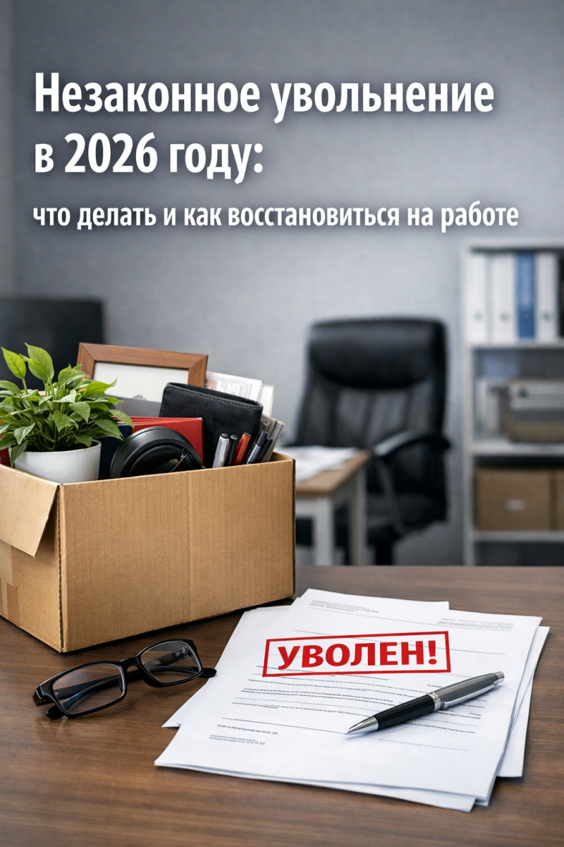 Незаконное увольнение в 2026 году: что делать и как восстановиться на работе