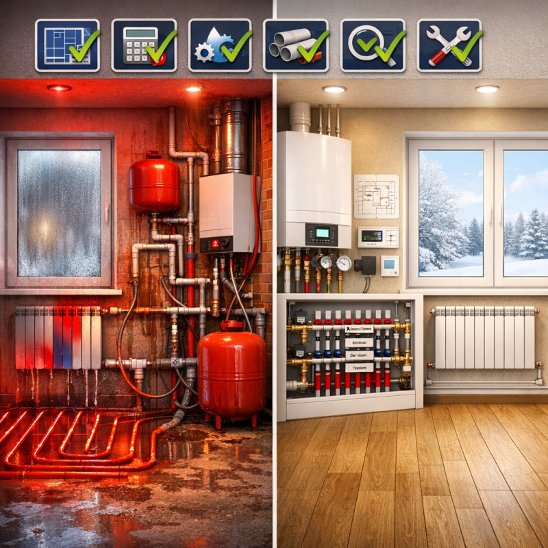 10 фатальных ошибок при монтаже отопления и как их избежать