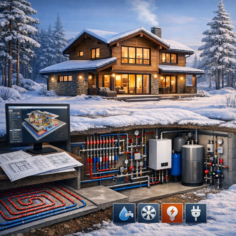 Системы отопления загородного дома: гид 2025