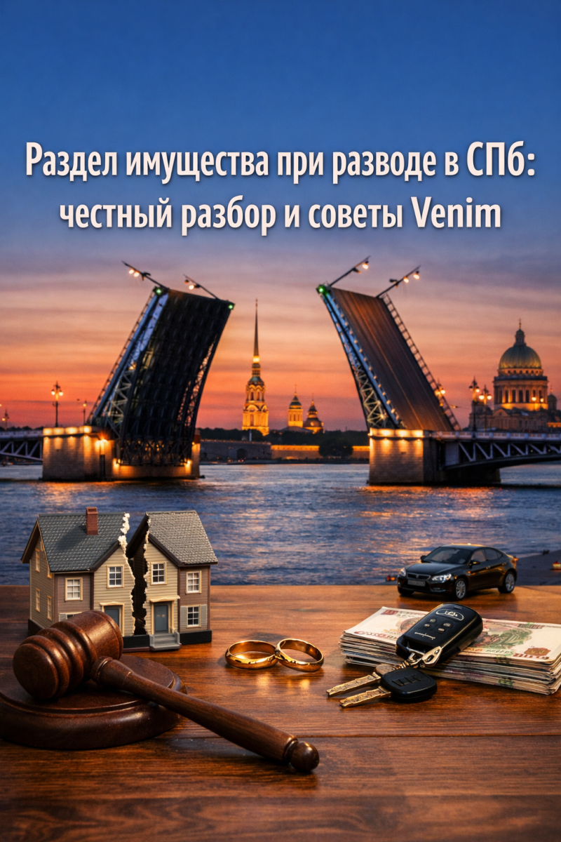 Раздел имущества при разводе в СПб: честный разбор и советы Venim
