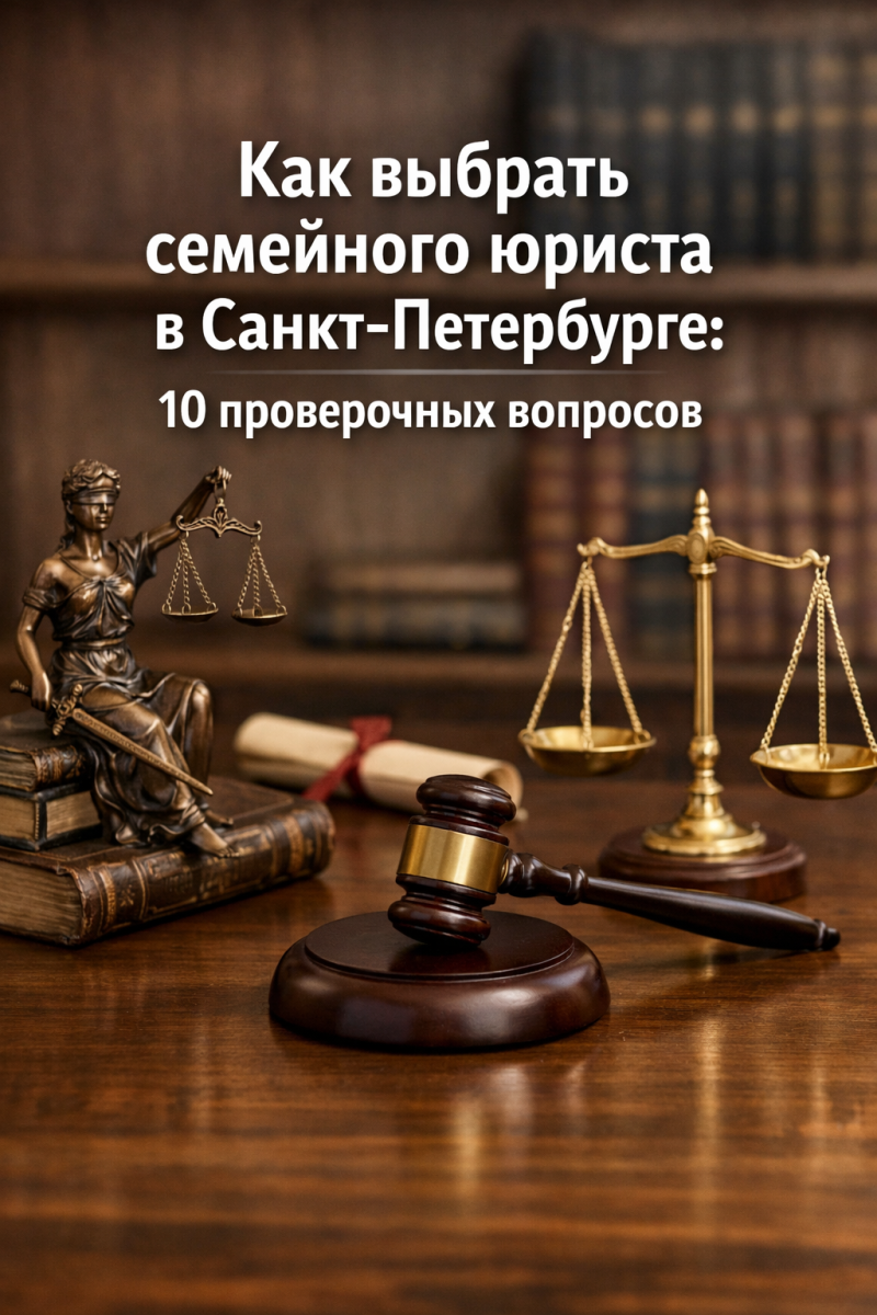 Как выбрать семейного юриста в Санкт-Петербурге: 10 проверочных вопросов