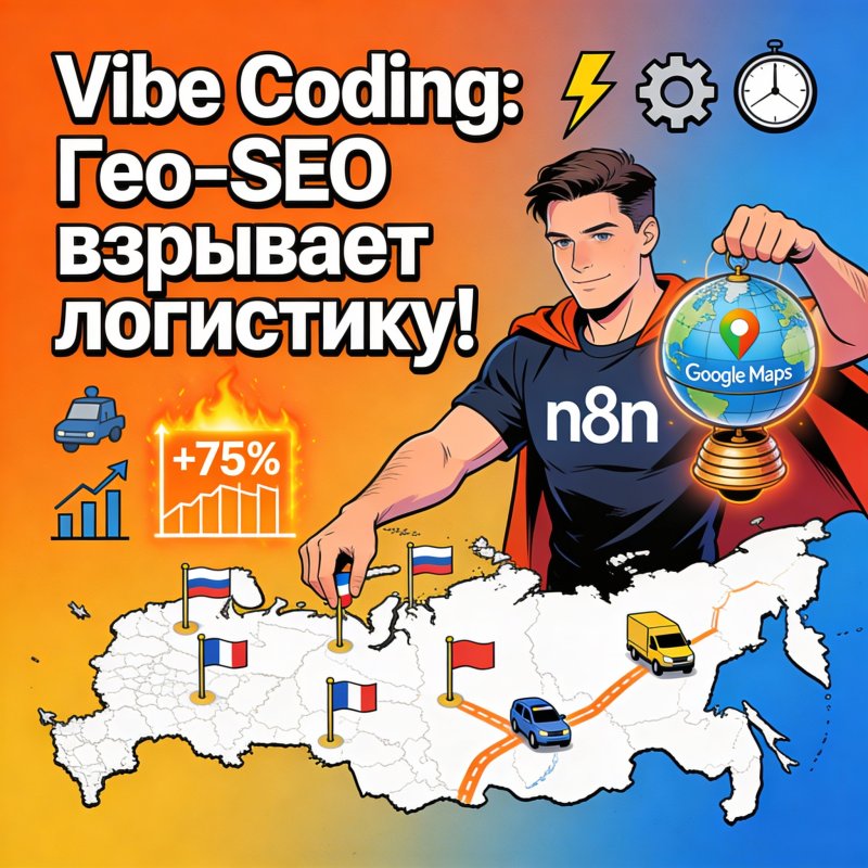 Гео-SEO и Логистика: Vibe Coding для поиска точек продаж или оптимизации маршрутов через Google Maps API в n8n
