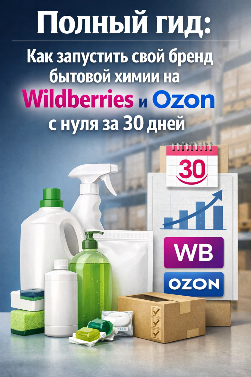 Полный гид: Как запустить свой бренд бытовой химии на Wildberries и Ozon с нуля за 30 дней