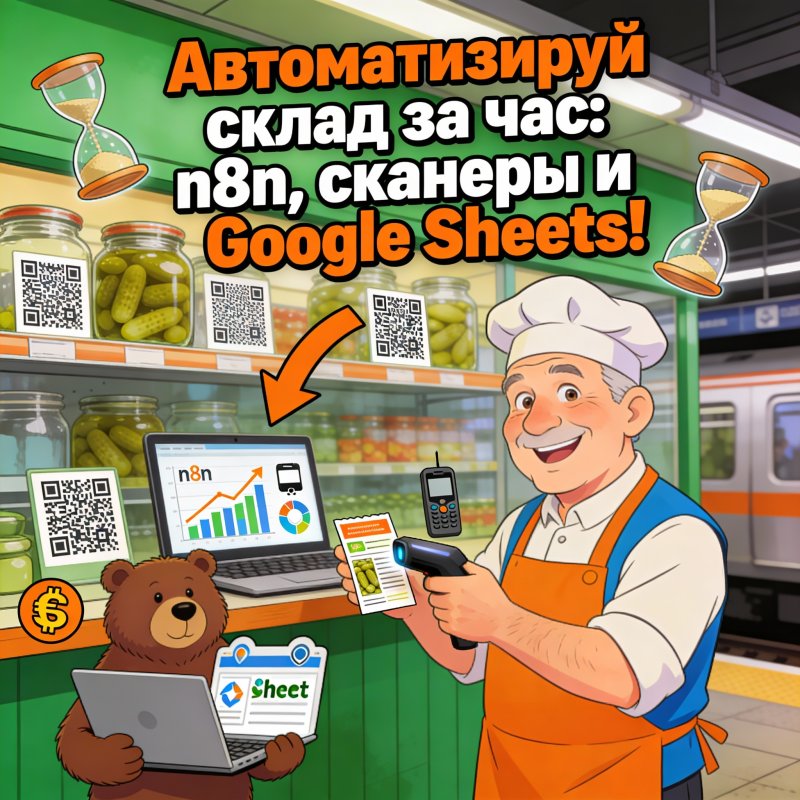 Интеграция: как n8n связывает сканеры этикеток с системой учета в Google Sheets