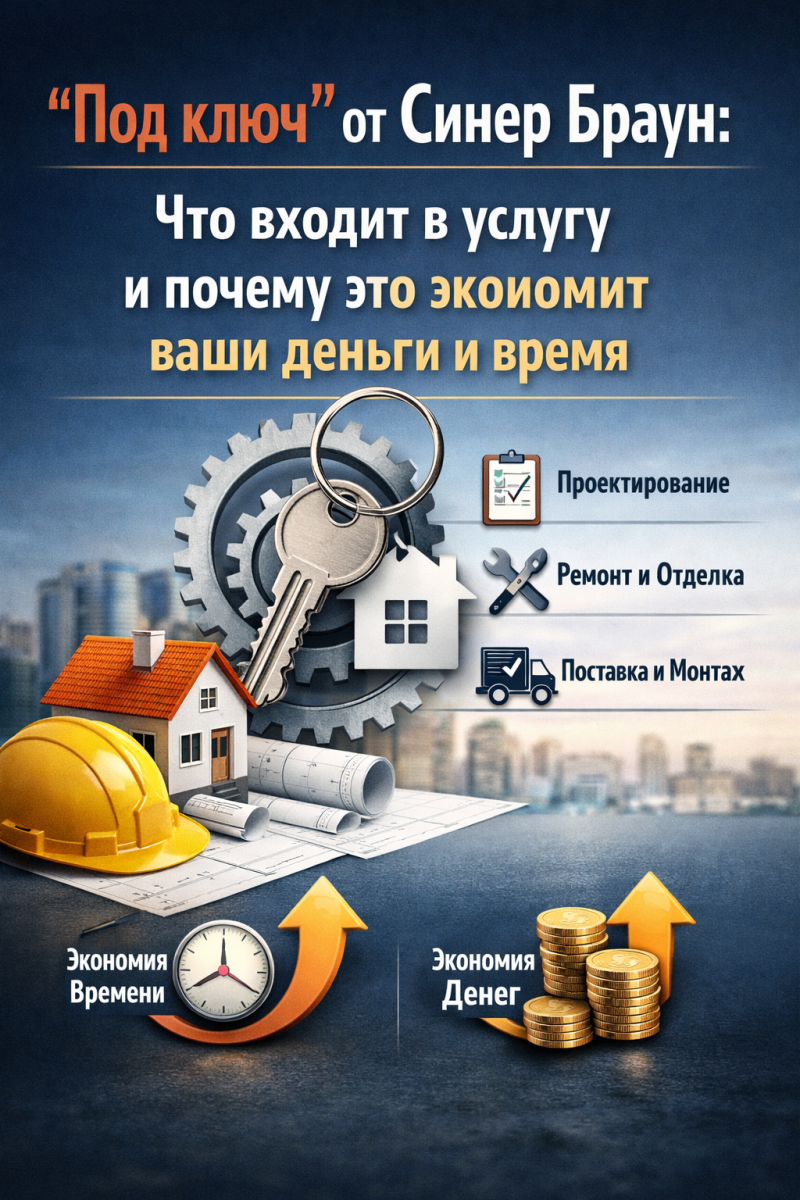 "Под ключ" от Синер Браун: Что входит в услугу и почему это экономит ваши деньги и время