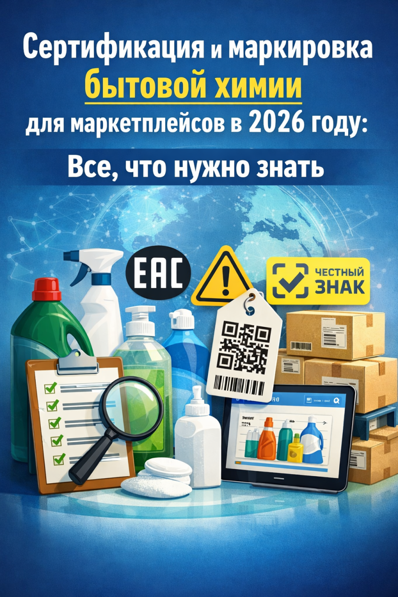 Сертификация и маркировка бытовой химии для маркетплейсов в 2026 году: Все, что нужно знать