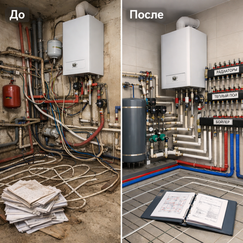 10 фатальных ошибок при монтаже отопления (с фото До/После)