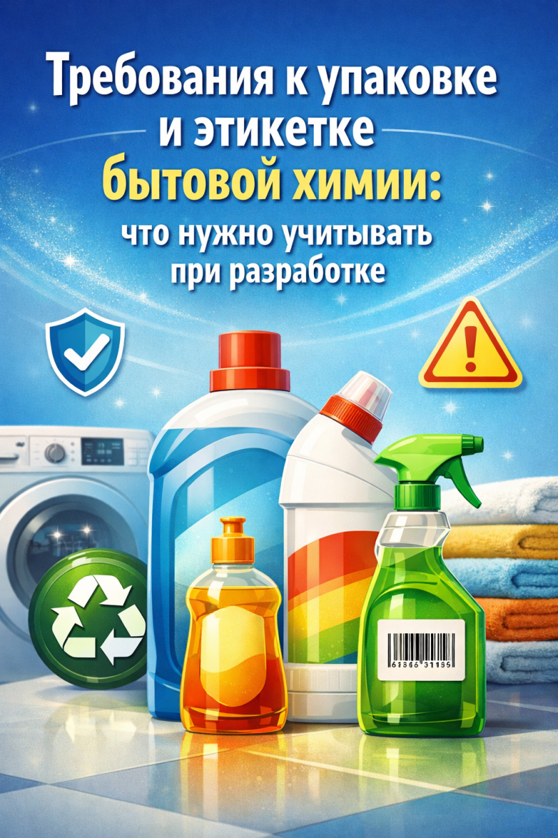 Требования к упаковке и этикетке бытовой химии: что нужно учитывать при разработке