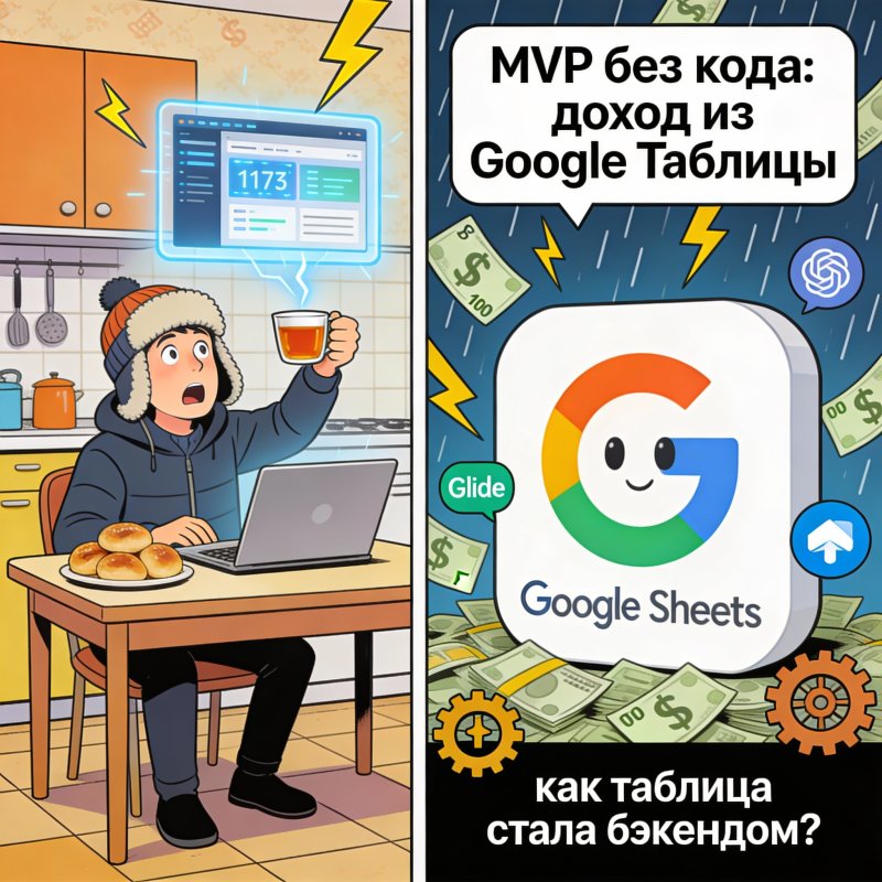 Кейс: Google Sheets как бэкенд для Low-Code MVP, который начал приносить доход