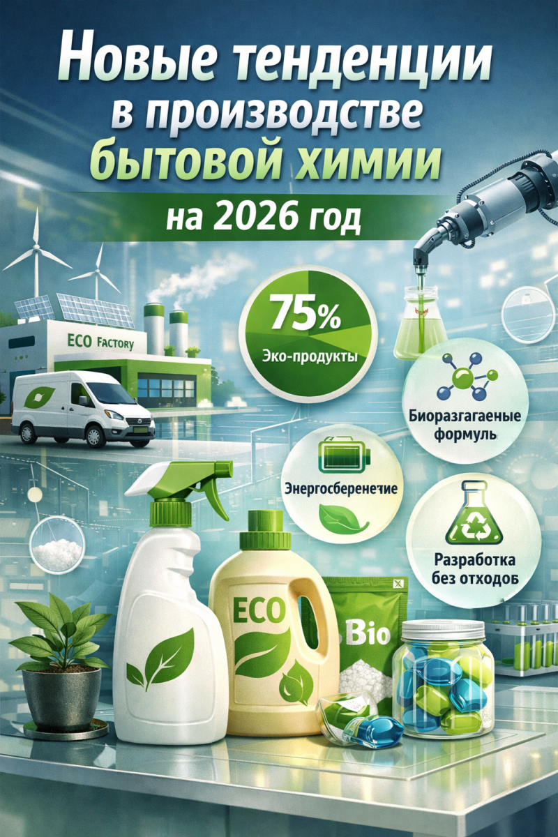 Новые тенденции в производстве бытовой химии на 2026 год