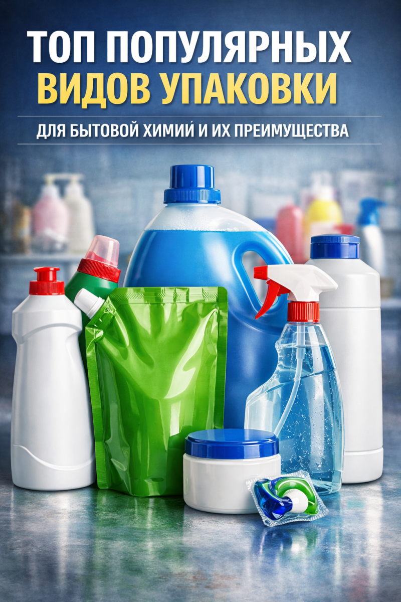 Топ популярных видов упаковки для бытовой химии и их преимущества