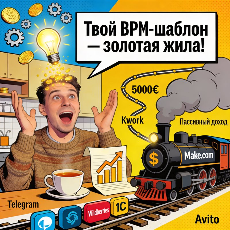 Как создать и продать готовый шаблон BPM-процесса на Make