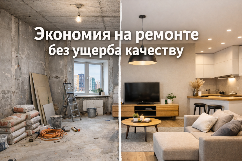 Как сэкономить 20% на ремонте в новостройке без потери качества
