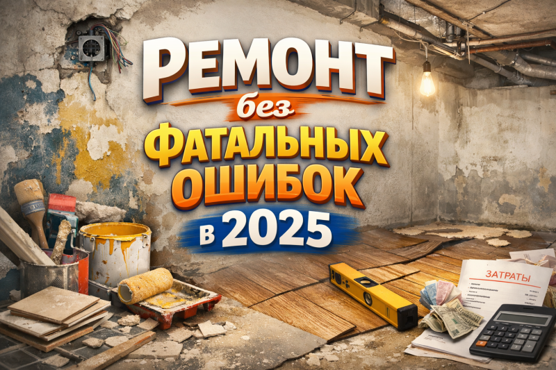 5 ошибок, которые стоит избегать при ремонте квартиры в 2025 году