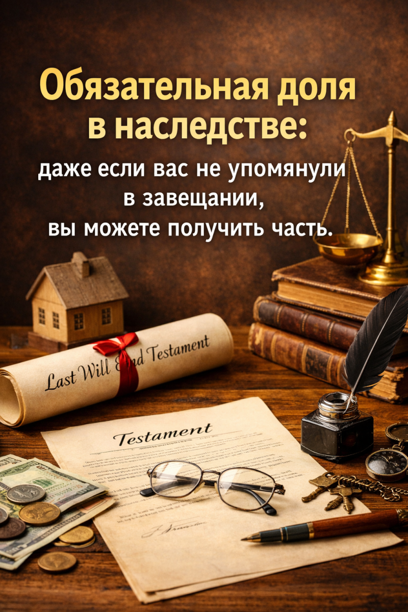 Обязательная доля в наследстве: даже если вас не упомянули в завещании, вы можете получить часть.