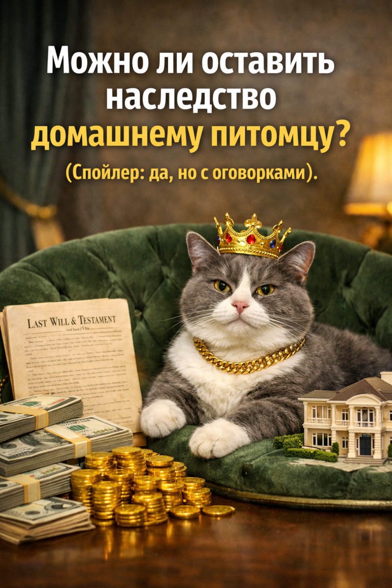 Можно ли оставить наследство домашнему питомцу? (Спойлер: да, но с оговорками).