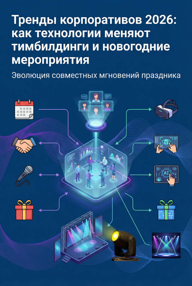 Тренды корпоративов 2026: как технологии меняют тимбилдинги и новогодние мероприятия
