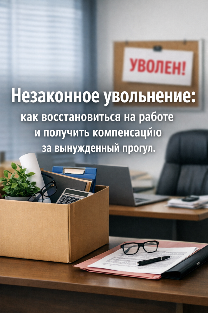 Незаконное увольнение: как восстановиться на работе и получить компенсацию за вынужденный прогул.