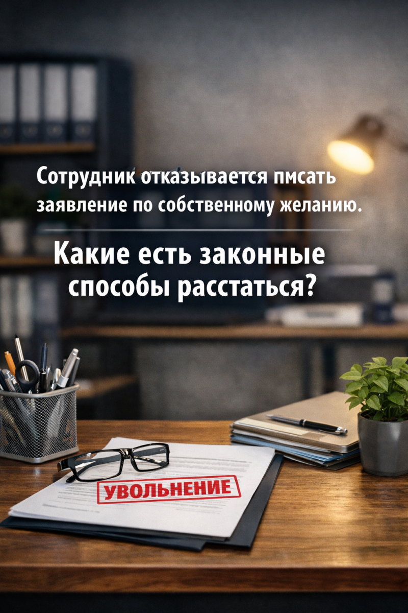 Сотрудник отказывается писать заявление по собственному желанию. Какие есть законные способы расстаться?
