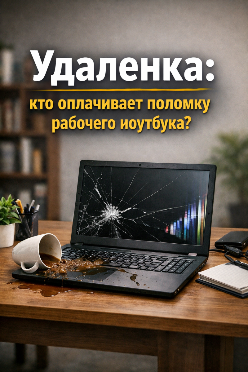 Удаленка: кто оплачивает поломку рабочего ноутбука?