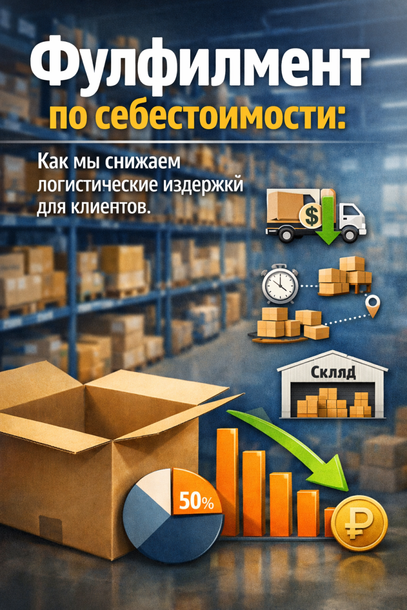 Фулфилмент по себестоимости: Как мы снижаем логистические издержки для клиентов