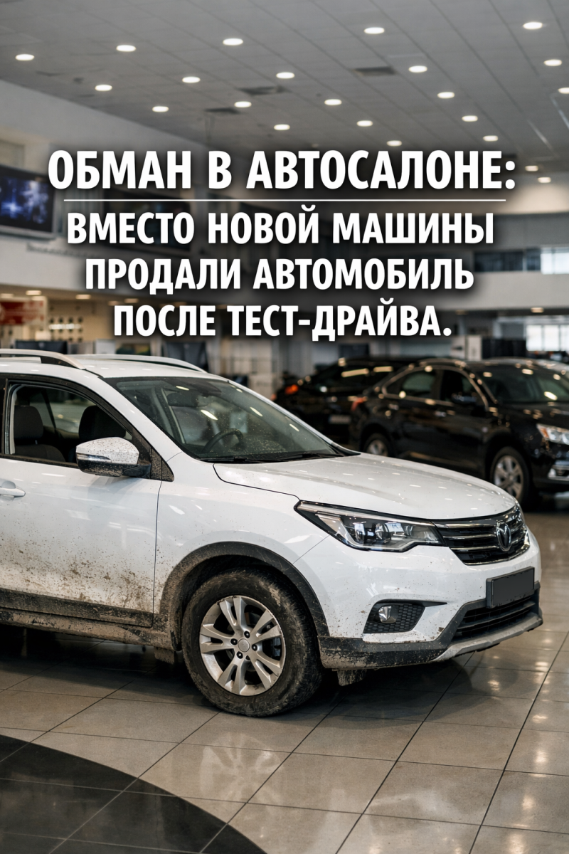 Обман в автосалоне: вместо новой машины продали автомобиль после тест-драйва.