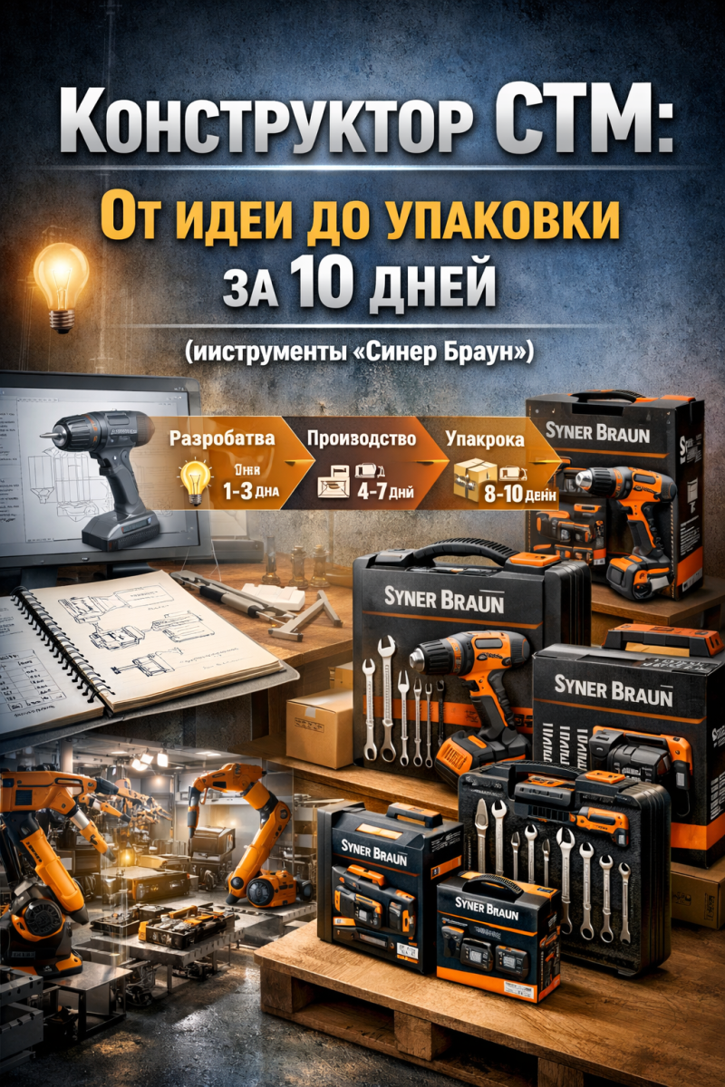 Конструктор СТМ: От идеи до упаковки за 10 дней (инструменты 'Синер Браун')
