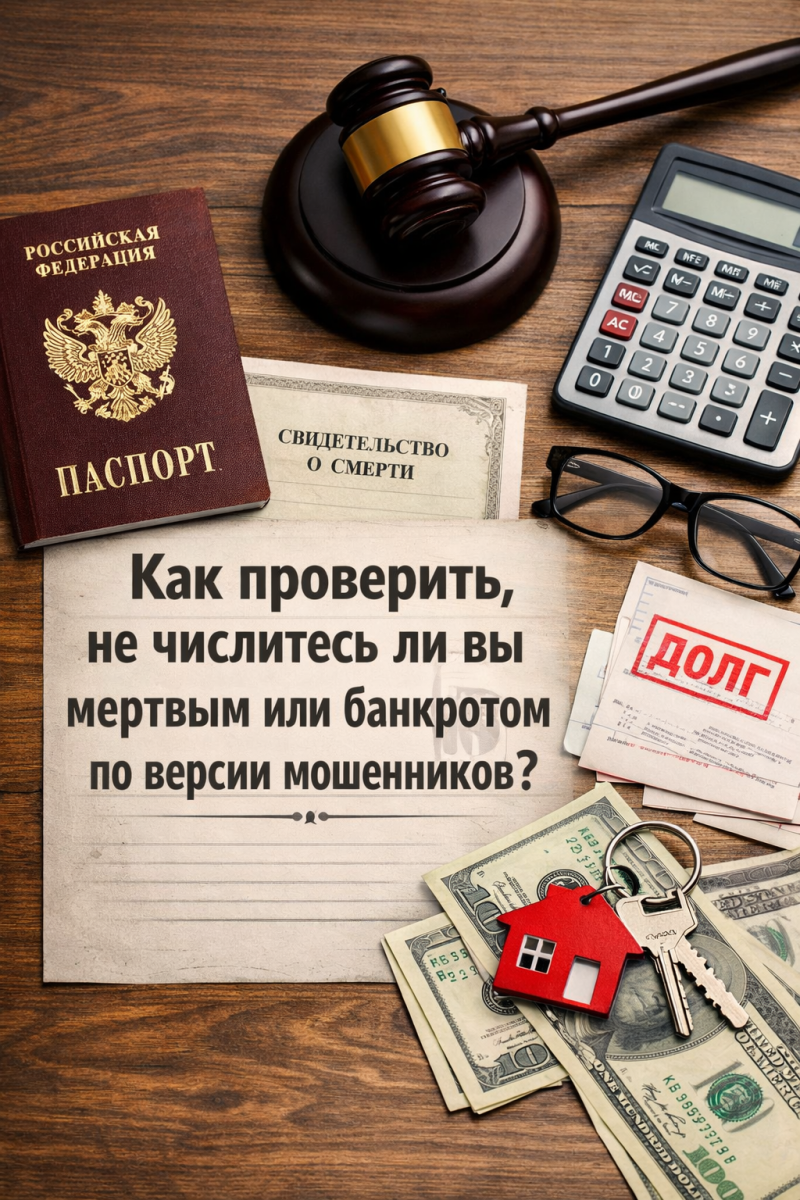 Как проверить, не числитесь ли вы мертвым или банкротом по версии мошенников?
