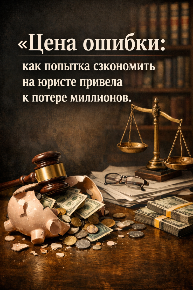 «Цена ошибки: как попытка сэкономить на юристе привела к потере миллионов.