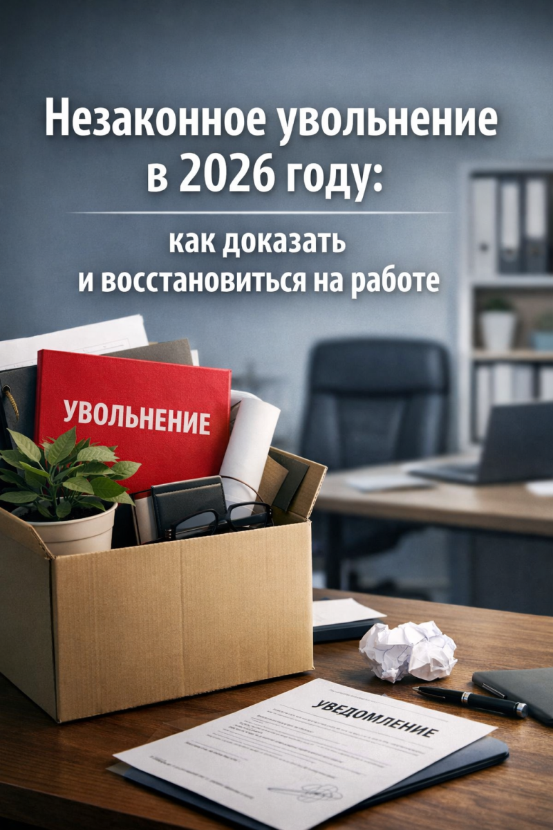 Незаконное увольнение в 2026 году: как доказать и восстановиться на работе