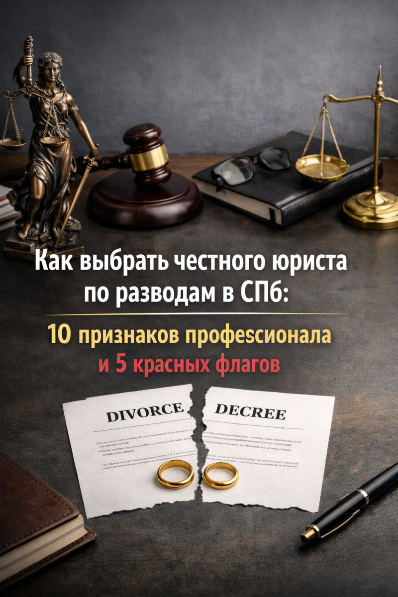 Как выбрать честного юриста по разводам в СПб: 10 признаков профессионала и 5 красных флагов