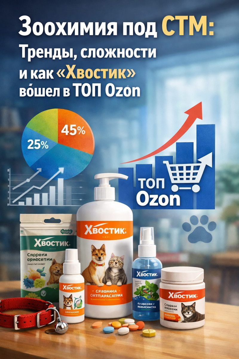Зоохимия под СТМ: Тренды, сложности и как "Хвостик" вошел в ТОП Ozon