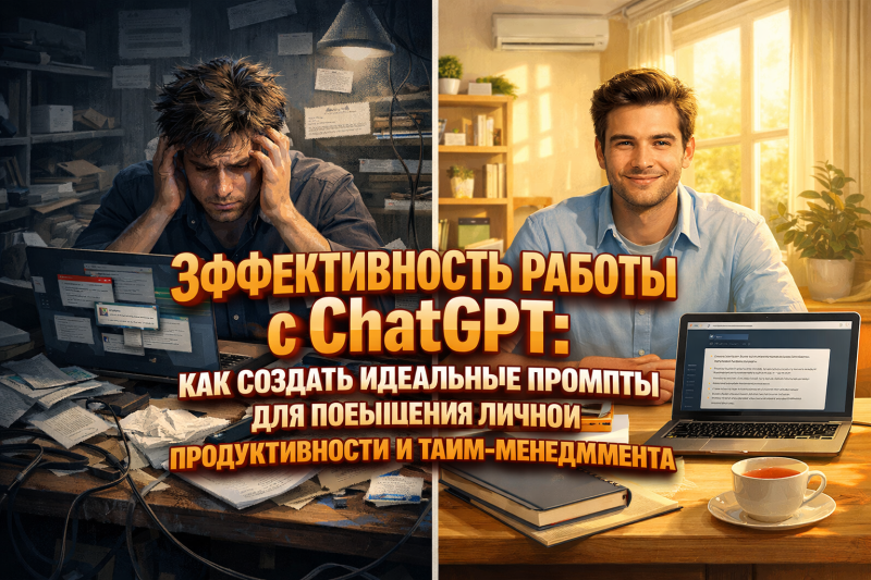 Эффективность работы с ChatGPT: как создать идеальные промпты для повышения личной продуктивности и тайм-менеджмента